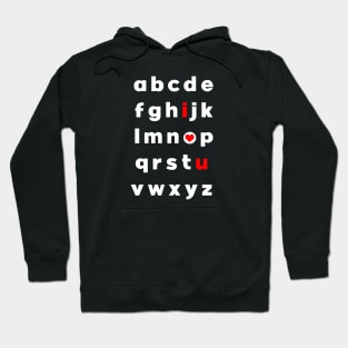 Alphabet I <3 U Hoodie